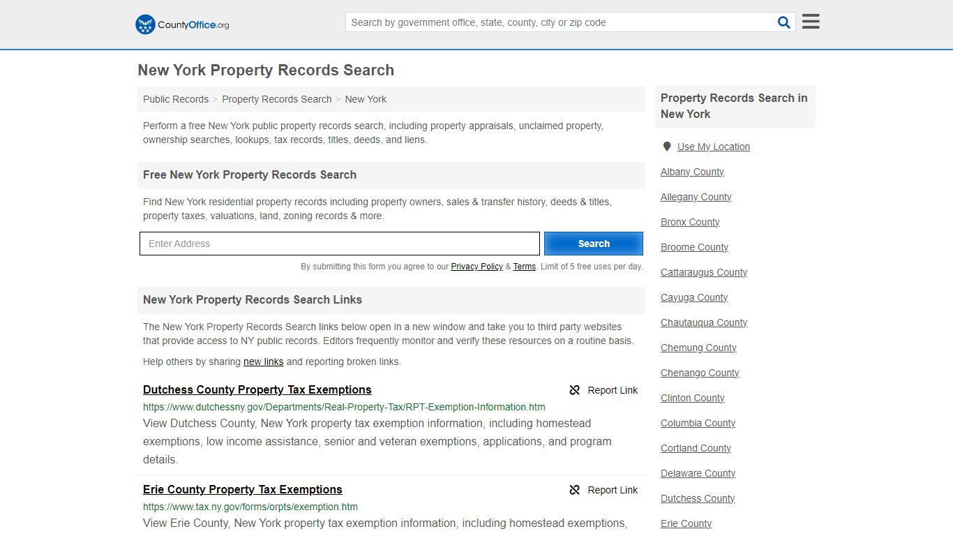 New York Property Records Search - County Office